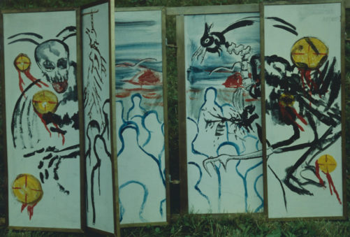 Vautours, 7 plis, hauteur 45 cm, 1986