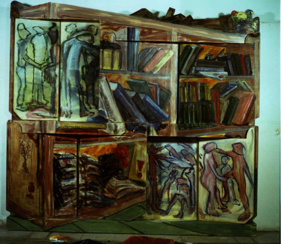 Livres (tableau à rabats électronique, 1989), 220x250 cm, 1989