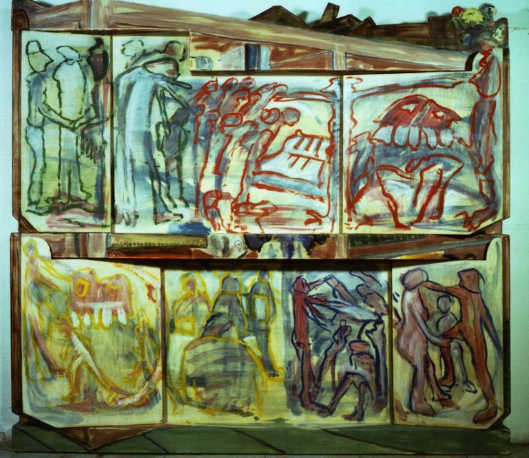 Livres (tableau à rabats électronique, 1989), 220x250 cm, 1989